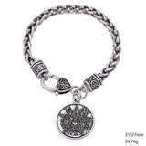 Skyrim Antique Pentagram Pendant Bracelet Wiccan Talisman Pagen Amulet Bangle