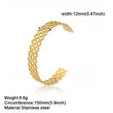 Skyrim Women Flower Cuff Bracelet Stainless Steel Open Bangle