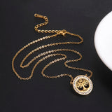 Skyrim Zircon Tree of Life Pendant Necklace for Women Girls