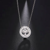 Skyrim Zircon Tree of Life Pendant Necklace for Women Girls