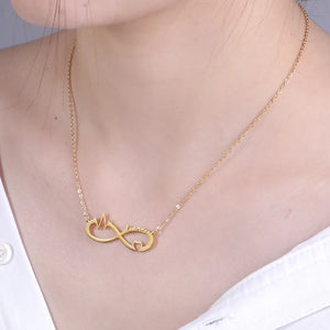 Skyrim Infinity Name Necklace Stainless Steel Family Couple Choker