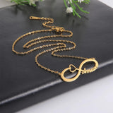 Skyrim Infinity Name Necklace Stainless Steel Family Couple Choker