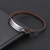 Skyrim Logo Leather Bracelet with Stainless Steel Charm