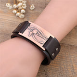 Skyrim Eye of Horus Leather Bracelet Egyptian Symbol Amulet
