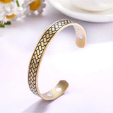 Skyrim Stripe Lines Magnetic Cuff Bracelet Stainless Steel Health Bangle