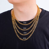 Skyrim Chain Necklace Stainless Steel Basic Punk Long Thick Link Chains Jewelry