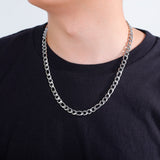 Skyrim Chain Necklace Stainless Steel Basic Punk Long Thick Link Chains Jewelry