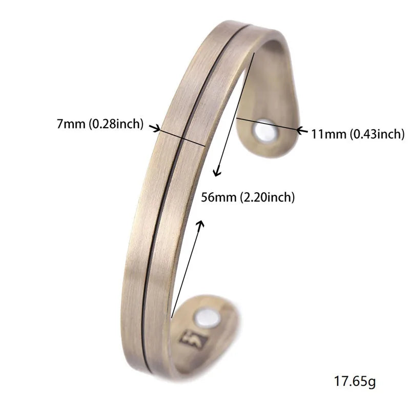 Skyrim Magnetic Therapy Cuff Bracelet & Bangle Silver Alloy Gift Jewelry