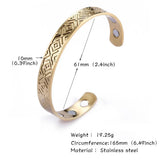 Skyrim Men's Stainless Steel Magnetic Cuff Bracelet