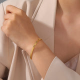 Skyrim Geometric Cuff Bracelet Stainless Steel Bangle