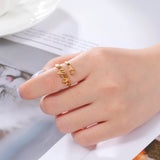 Skyrim Double Name Rings Stainless Steel Family Couple Ri