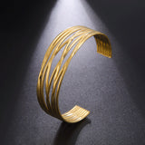 Skyrim Geometric Cuff Bracelet Women Stainless Bohemia Bangle Jewelry