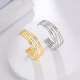 Skyrim Geometric Cuff Bracelet Women Stainless Bohemia Bangle Jewelry
