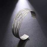 Skyrim Geometric Cuff Bracelet Women Stainless Bohemia Bangle Jewelry
