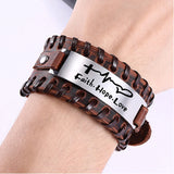 Christian Leather Bracelet Men Bible Proverb Sayings Cross Charm Wristband Faith