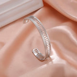 Skyrim Geometric Cuff Bracelet for Women Bohemia Open Bangle