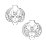 Skyrim Stainless Steel Animal Bat Hoop Earrings