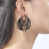 Skyrim Stainless Steel Animal Bat Hoop Earrings