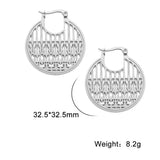 Satanic Pentagram Hoop Earrings Gothic Star Dangle Amulet Jewelry