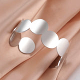 Skyrim Stainless Steel Geometric Bangle Bracelet for Women