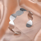 Skyrim Stainless Steel Geometric Bangle Bracelet for Women