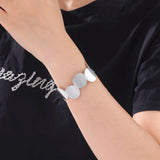 Skyrim Stainless Steel Geometric Bangle Bracelet for Women
