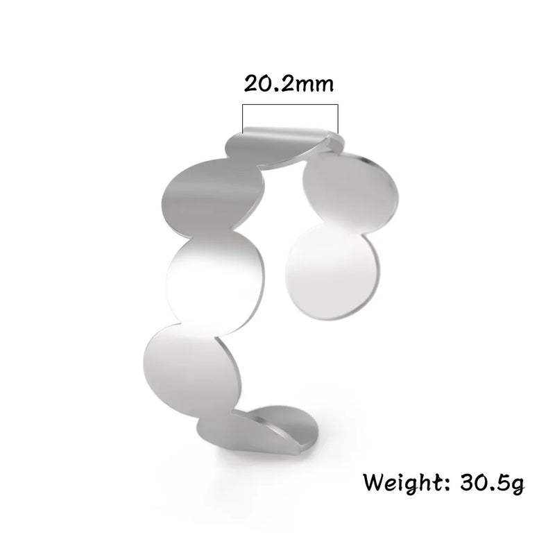 Skyrim Stainless Steel Geometric Bangle Bracelet for Women