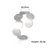 Skyrim Stainless Steel Geometric Bangle Bracelet for Women