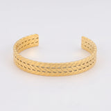 Skyrim Twist Weave Cuff Bracelet Stainless Steel Bangle