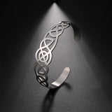 Skyrim Stainless Steel Celtics Knot Bangles Adjustable Cuff Bracelets