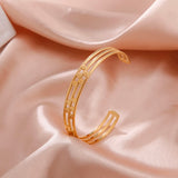 Skyrim Geometric Cuff Bracelet Stainless Steel Bohemian Bangle