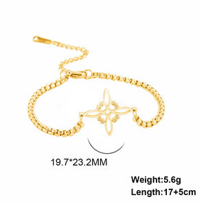 Skyrim Witch Knot Charm Bracelet Stainless Steel Box Chain Wicca Amulet