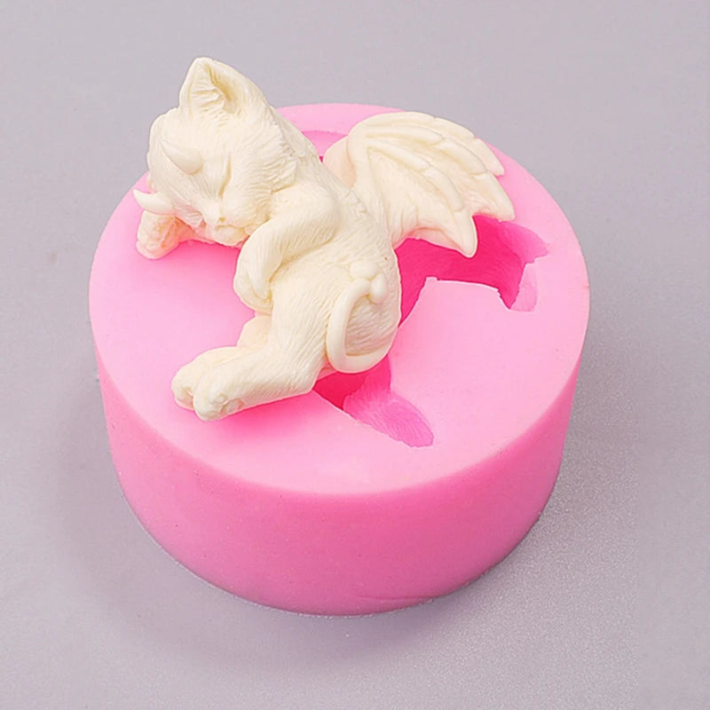 Devil Cat Candle Epoxy Resin Mold DIY Aromatherapy Silicone Mould
