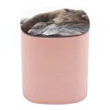 Sleep Jewelry Storage Box Leather Organizer Rotate Bear Animal Nature