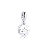 Moon & Stars Dangle Charm Silver Bead