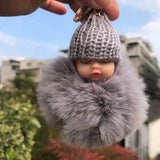 Cute Sleeping Doll Car Keychain Pendant for Girls