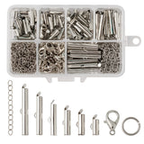 DIY Jewelry Making Findings Kit with Clasp Buckles, Tubes, Chains, Rings