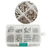 DIY Jewelry Making Findings Kit with Clasp Buckles, Tubes, Chains, Rings