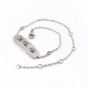 CZ Chain Bracelets Stainless Steel Wedding Party Bracelet Jewellery Gift
