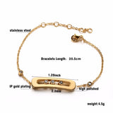 CZ Chain Bracelets Stainless Steel Wedding Party Bracelet Jewellery Gift