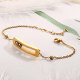 CZ Chain Bracelets Stainless Steel Wedding Party Bracelet Jewellery Gift