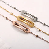 CZ Chain Bracelets Stainless Steel Wedding Party Bracelet Jewellery Gift