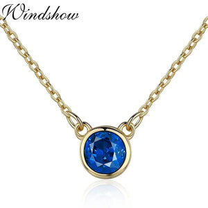 925 Sterling Silver CZ Pendant Choker Necklace for Women Girls