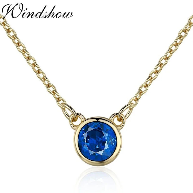 925 Sterling Silver CZ Pendant Choker Necklace for Women Girls