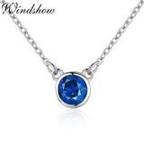 925 Sterling Silver CZ Pendant Choker Necklace for Women Girls