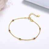 CZ 925 Sterling Silver Chain Charm Anklet For Women Girls
