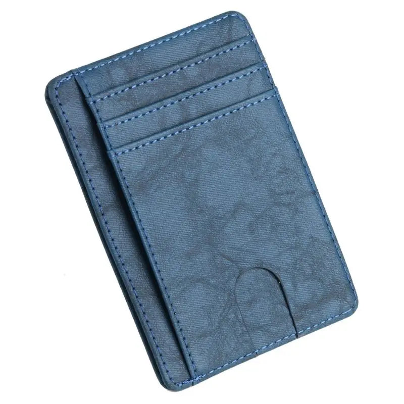 RFID Blocking Leather Wallet Card Holder for Men Women
