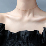 925 Silver Beaded Choker Necklace Set Lobster Clasp