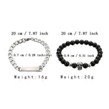 Domdomous Stainless Steel Slim Watches for Men Bangles Bracelets Set