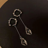 Geometric Ear Bone Clip Earring with Tassel Pendant